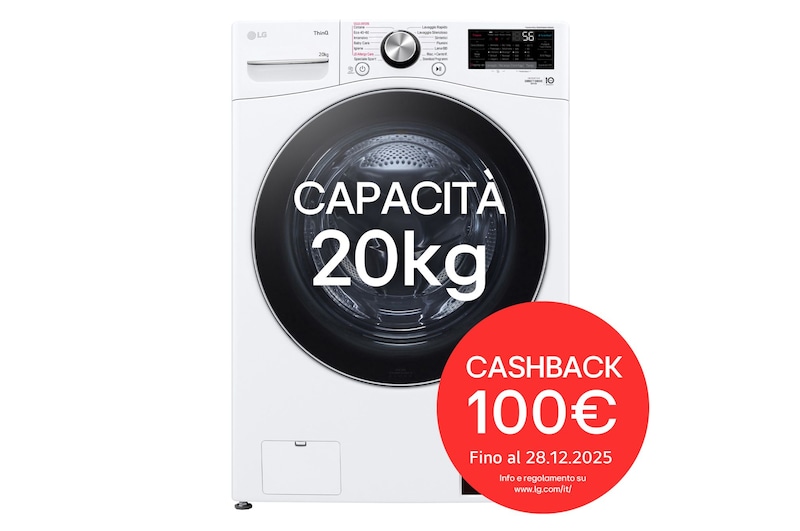 Foto frontale della lavatrice LG F0P3020TSWC